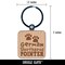German Shorthaired Pointer Dog Paw Prints Fun Text Engraved Wood Square Keychain Tag Charm